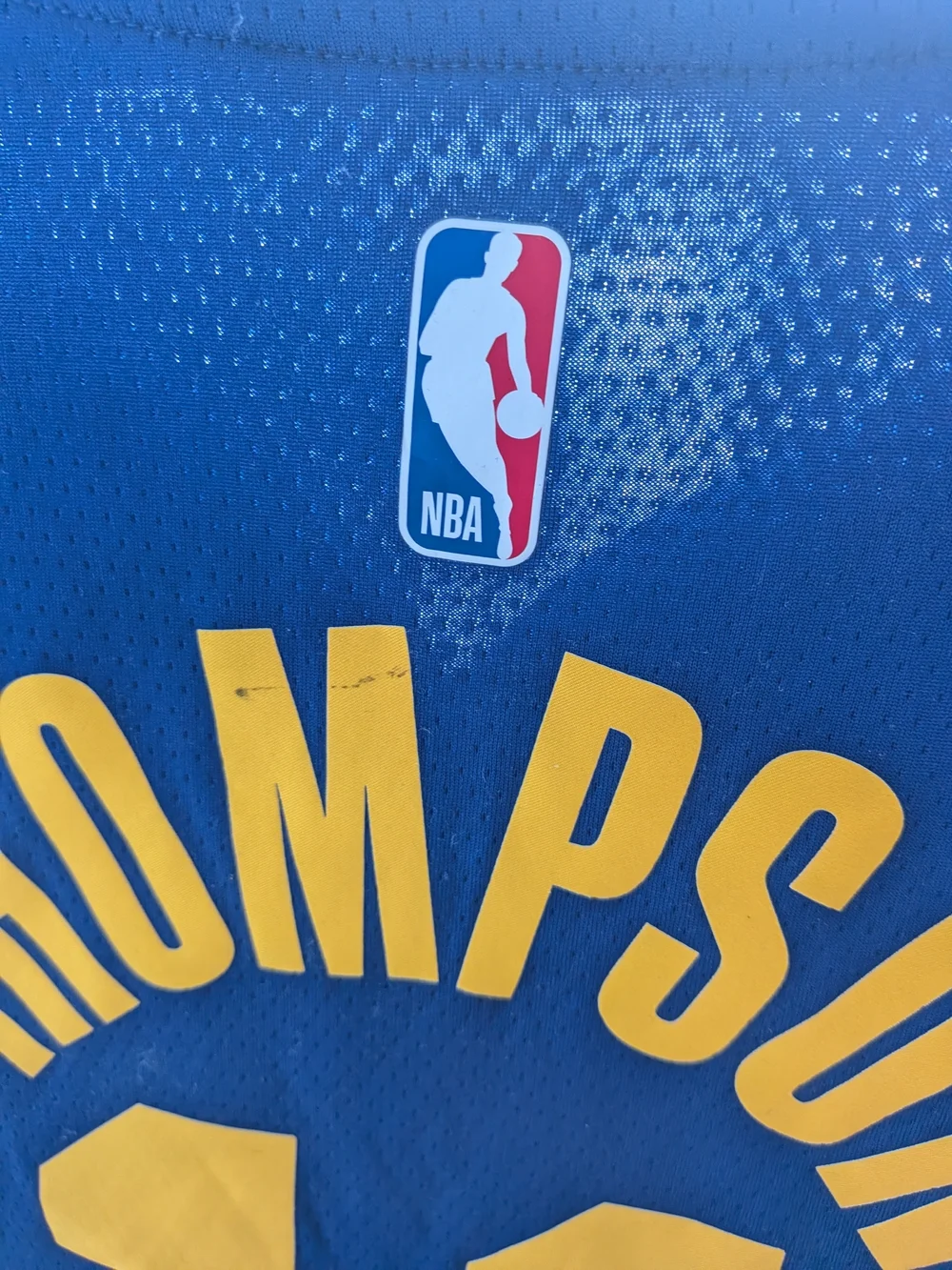 Golden State Warriors Klay Thompson Navy & Yellow Jordan Jersey